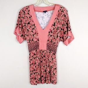 Anthropologie | LOC Floral Belted Top - E76P
